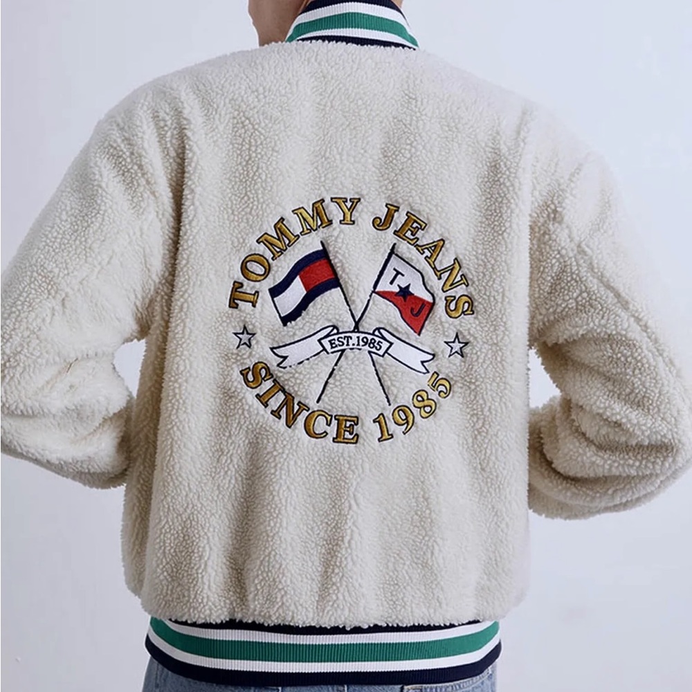 Tommy Jeans Sherpa Fleece Bomber Jacket